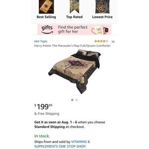 Harry Potter Marauder’s Map Comforter set
